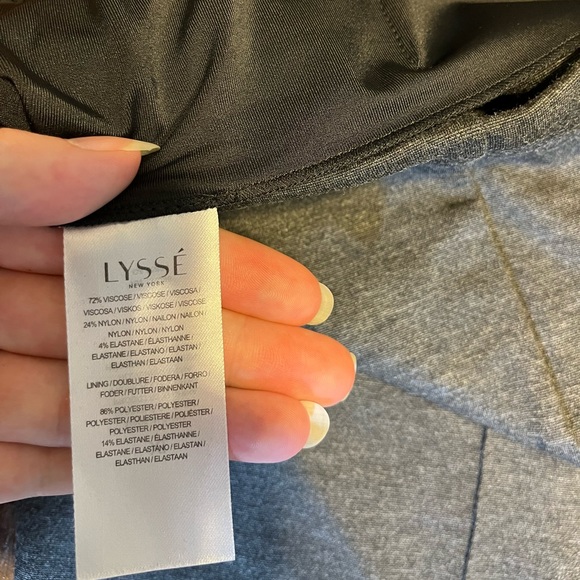 NWT- Lysse Ponte Charcoal Grey High Waist Pants Wrinkle Resistant Waist Shaping - Picture 15 of 15
